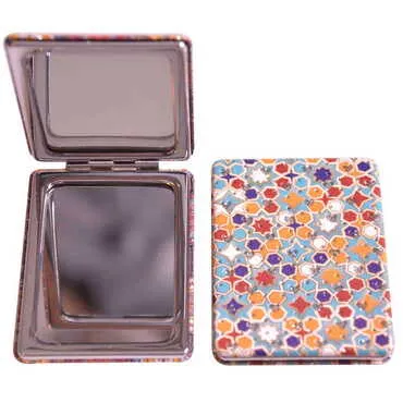 Mandala Themed Custom Printed Rectangle Pocket Mirror - 14