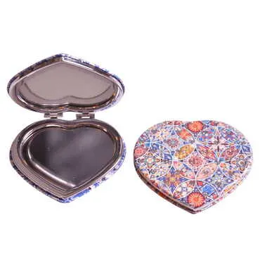 Toptan Mandala Temalı Myros Kalp Pu Ayna - 3