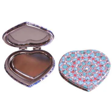 Toptan Mandala Temalı Myros Kalp Pu Ayna - 5