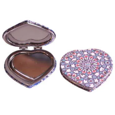 Toptan Mandala Temalı Myros Kalp Pu Ayna - 6