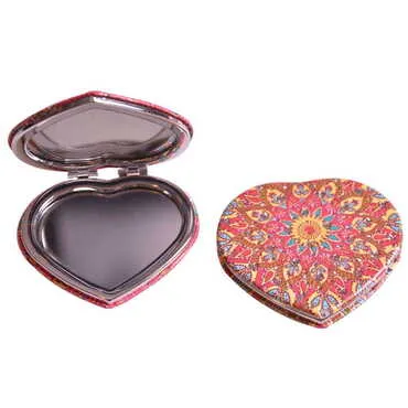 Toptan Mandala Temalı Myros Kalp Pu Ayna - 8