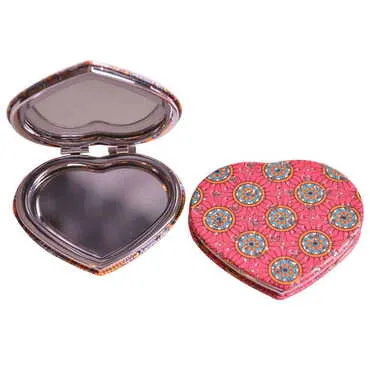Toptan Mandala Temalı Myros Kalp Pu Ayna - 14