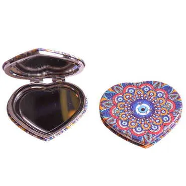 Toptan Nazar Temalı Myros Kalp Pu Ayna - 4