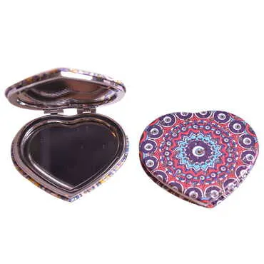 Toptan Nazar Temalı Myros Kalp Pu Ayna - 5