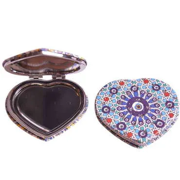 Toptan Nazar Temalı Myros Kalp Pu Ayna - 8