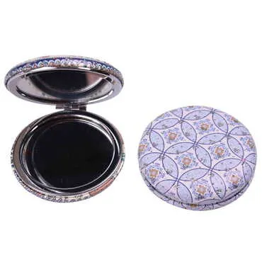 Mandala Themed Custom Printed Round Curved Pocket Mirror - 5