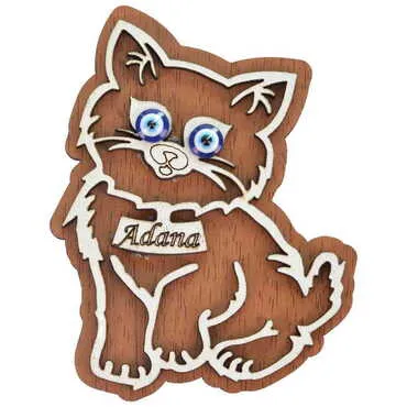 Adana Themed Wooden Engraved Souvenir Fridge Magnet - 4