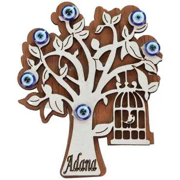 Adana Themed Wooden Engraved Souvenir Fridge Magnet - 5