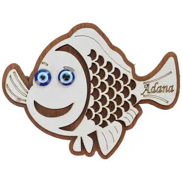 Adana Themed Wooden Engraved Souvenir Fridge Magnet - 7