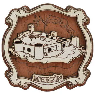 Adana Themed Wooden Engraved Souvenir Fridge Magnet - 11