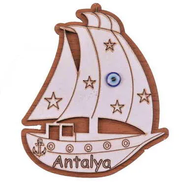 Toptan Antalya Temalı Myros Ahşap Magnet - 32
