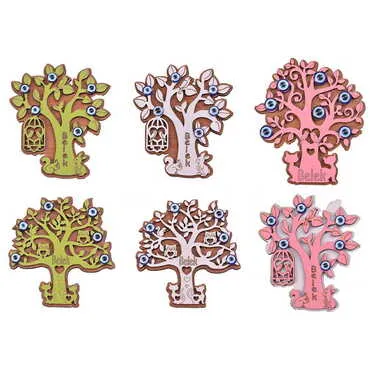 Belek Themed Wooden Engraved Souvenir Fridge Magnet - 2