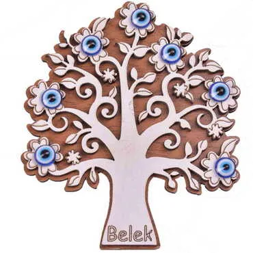 Belek Themed Wooden Engraved Souvenir Fridge Magnet - 3