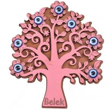 Belek Themed Wooden Engraved Souvenir Fridge Magnet - 5