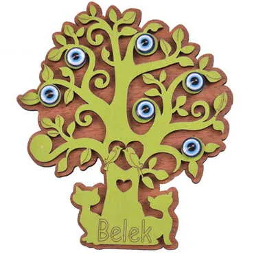 Belek Themed Wooden Engraved Souvenir Fridge Magnet - 7