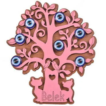 Belek Themed Wooden Engraved Souvenir Fridge Magnet - 8