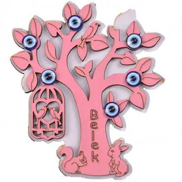 Belek Themed Wooden Engraved Souvenir Fridge Magnet - 11