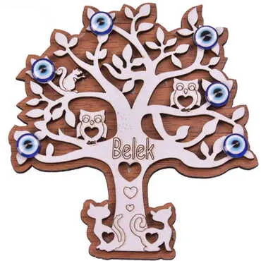 Belek Themed Wooden Engraved Souvenir Fridge Magnet - 12