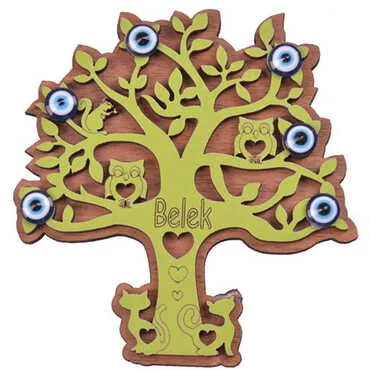 Belek Themed Wooden Engraved Souvenir Fridge Magnet - 13