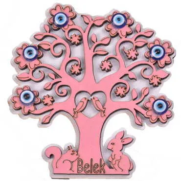 Belek Themed Wooden Engraved Souvenir Fridge Magnet - 16