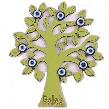Belek Themed Wooden Engraved Souvenir Fridge Magnet - 18