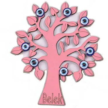 Belek Themed Wooden Engraved Souvenir Fridge Magnet - 19