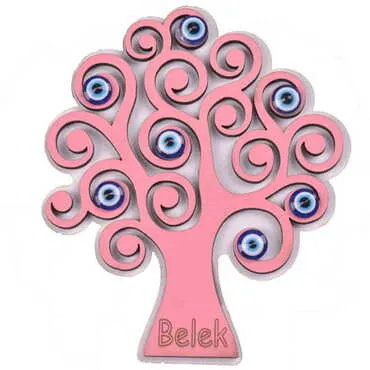 Belek Themed Wooden Engraved Souvenir Fridge Magnet - 22