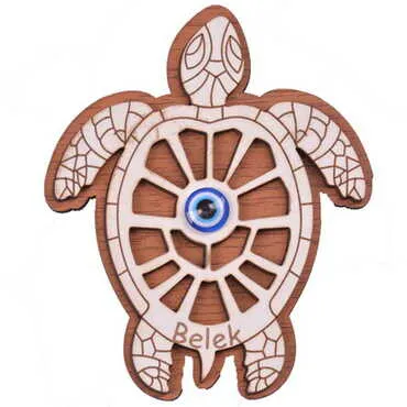Belek Themed Wooden Engraved Souvenir Fridge Magnet - 32