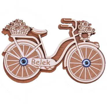 Belek Themed Wooden Engraved Souvenir Fridge Magnet - 37