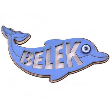 Belek Themed Wooden Engraved Souvenir Fridge Magnet - 41