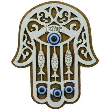 Izmir Themed Wooden Engraved Souvenir Fridge Magnet - 10