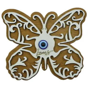 Izmir Themed Wooden Engraved Souvenir Fridge Magnet - 12