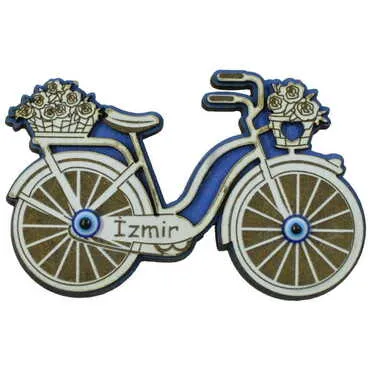 Izmir Themed Wooden Engraved Souvenir Fridge Magnet - 17