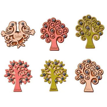 Kemer Themed Wooden Engraved Souvenir Fridge Magnet - 2