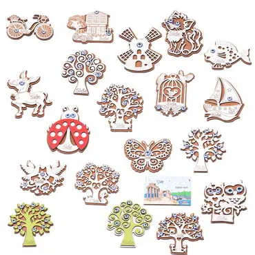 Side Themed Wooden Engraved Souvenir Fridge Magnet - 2