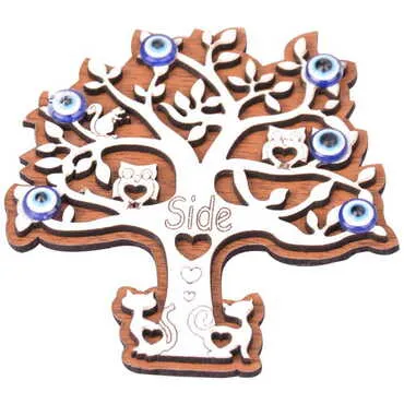 Side Themed Wooden Engraved Souvenir Fridge Magnet - 4