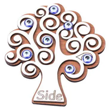 Side Themed Wooden Engraved Souvenir Fridge Magnet - 7