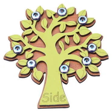 Side Themed Wooden Engraved Souvenir Fridge Magnet - 9