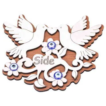Side Themed Wooden Engraved Souvenir Fridge Magnet - 14