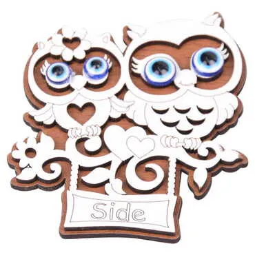 Side Themed Wooden Engraved Souvenir Fridge Magnet - 15