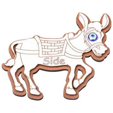 Side Themed Wooden Engraved Souvenir Fridge Magnet - 29