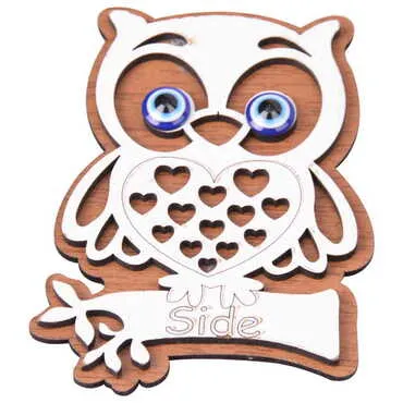 Side Themed Wooden Engraved Souvenir Fridge Magnet - 34