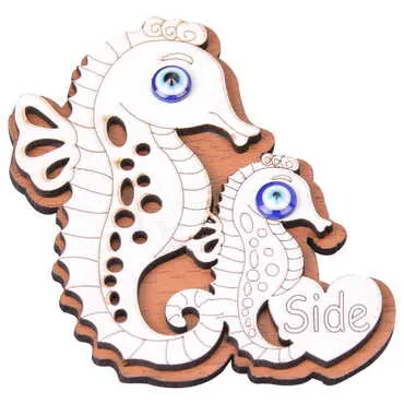 Side Themed Wooden Engraved Souvenir Fridge Magnet - 38
