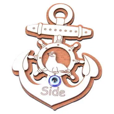 Side Themed Wooden Engraved Souvenir Fridge Magnet - 39