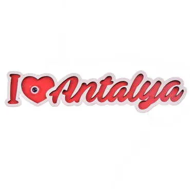 Antalya Themed Wooden Customised City Name Letter Souvenir Fridge Magnet - 8