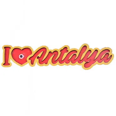 Antalya Themed Wooden Customised City Name Letter Souvenir Fridge Magnet - 9