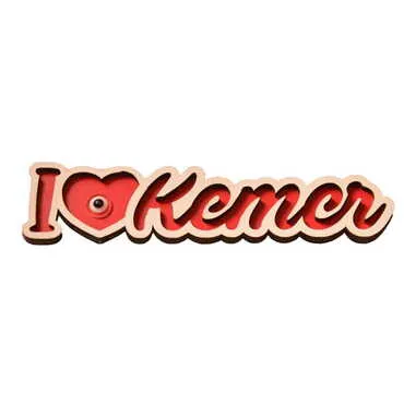 Kemer Themed Wooden Customised City Name Letter Souvenir Fridge Magnet - 6
