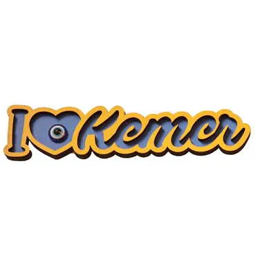 Kemer Themed Wooden Customised City Name Letter Souvenir Fridge Magnet - 7