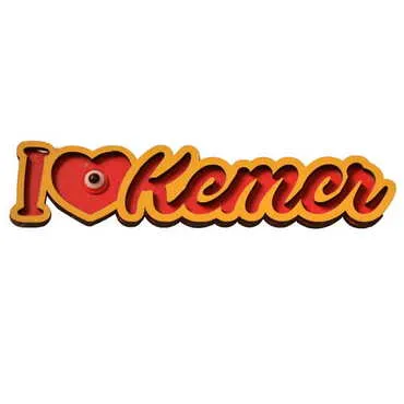 Kemer Themed Wooden Customised City Name Letter Souvenir Fridge Magnet - 8
