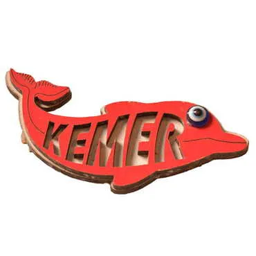 Kemer Themed Wooden Customised City Name Letter Souvenir Fridge Magnet - 9